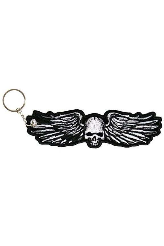 Hot Leathers Double Sided Key Chains, METAL WINGS - High Quality Embroidered PATCH KEYCHAIN - 2" x 3"