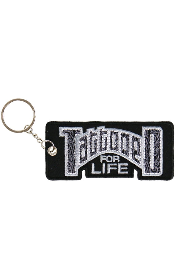 Hot Leathers Double Sided Key Chains, TATTOOED FOR LIFE - High Quality Embroidered PATCH KEYCHAIN - 4" x 2"