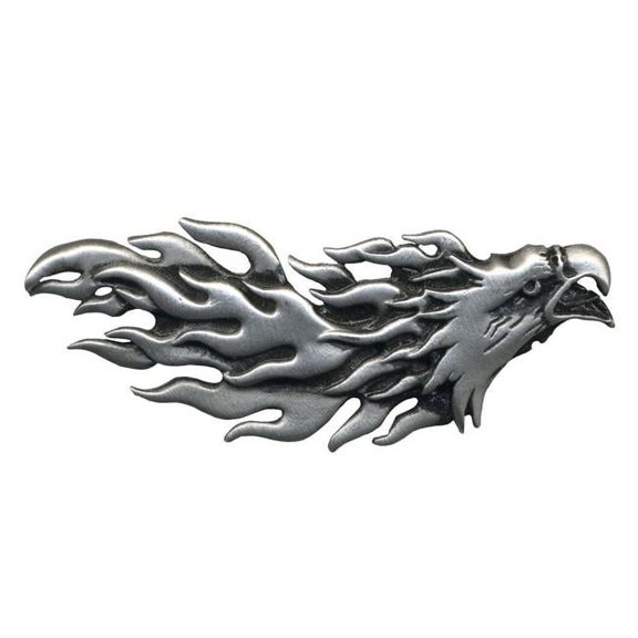 Hot Leathers PNA1304 Eagle & Flames Pin - Pewter