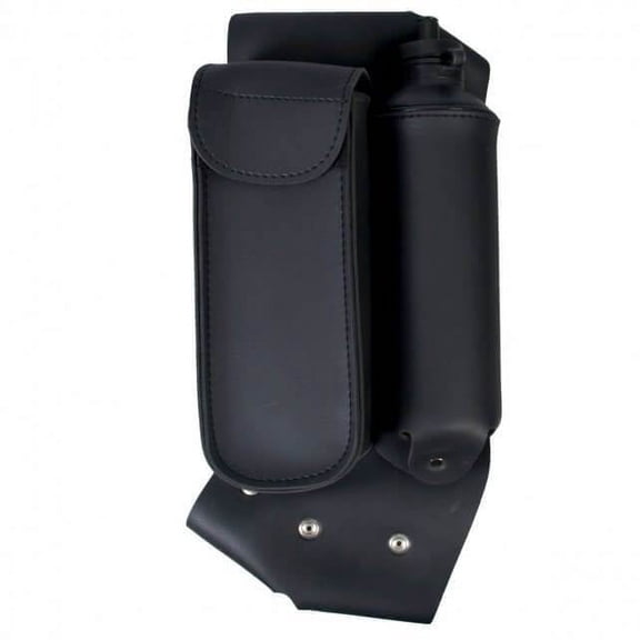 Hot Leathers FCA1001 Road King Fairing Case, Storage Pouch with Bottle Holder-Left Side L-11X6