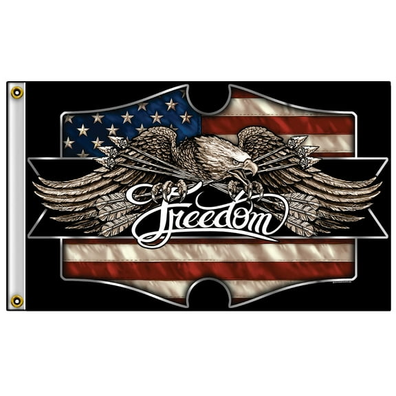 Hot Leathers FGA1065 Freedom Eagle Flag 3 Foot x 5 Foot 3X5