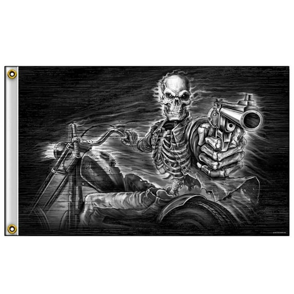 Hot Leathers FGA1075 Assassin Rider Flag 3’X5’ 3 Foot x 5 Foot 3X5