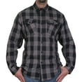 thumbnail image 1 of Hot Leathers FLM2001 Men's Black and Gray Long Sleeve Flannel Shirt Medium, 1 of 2