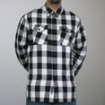 thumbnail image 1 of Hot Leathers FLM2004 Men's Black and White Long Sleeve Flannel Shirt 2X-Large, 1 of 2