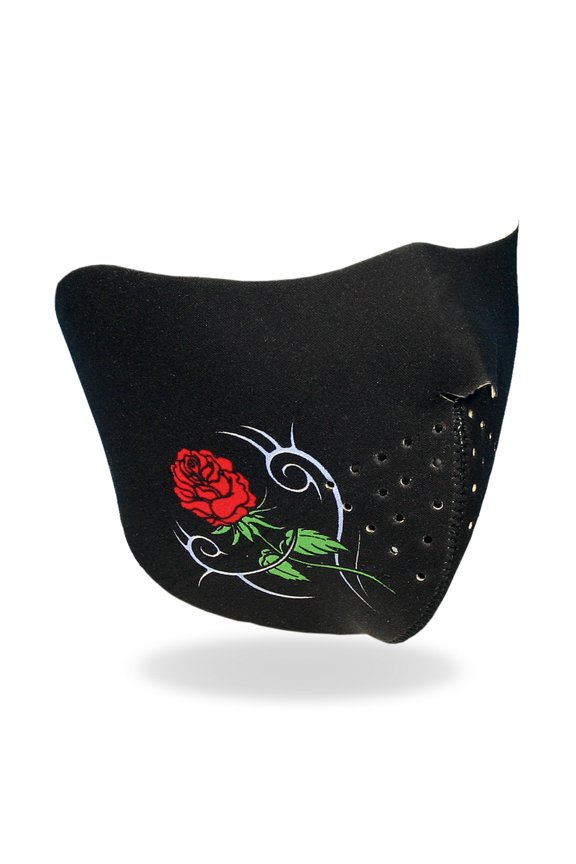 FMB1003  Ladies Tribal Rose Neoprene 1/2 Face Mask One Size