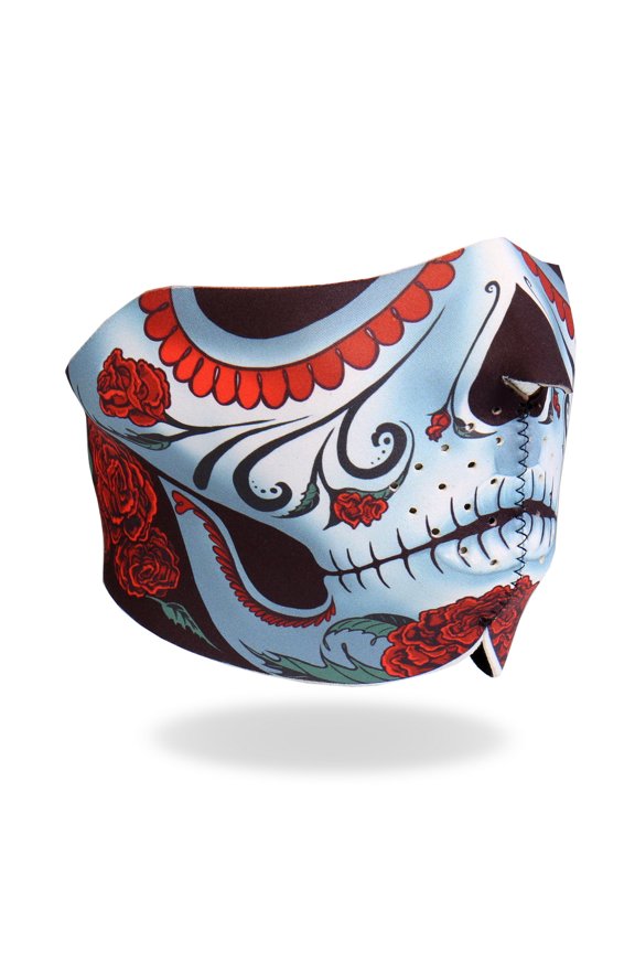 FMB1005  Calavera Half Face Mask One Size