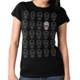 thumbnail image 1 of Hot Leathers GLR1519 Sugar Skull Pattern Ladies Full Cut Black T-Shirt Large, 1 of 2