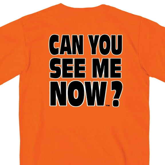 Hot Leathers GMD1091 Mens 'Can You See Me Now' Safety Orange T-Shirt X-Large