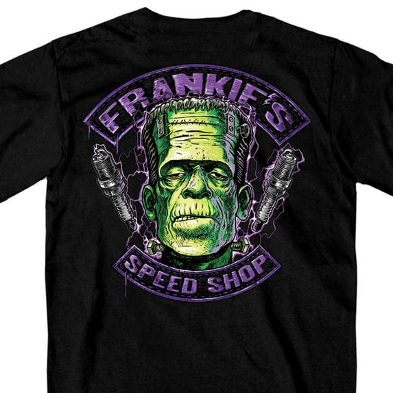 Hot Leathers GMD1328 'Frankie's Speed Shop' Mens Black T-Shirt 2X-Large