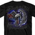 thumbnail image 1 of Hot Leathers GMD1451 Men's 'Brotherhood of First Responders Eagle' Black T-Shirt Medium, 1 of 2