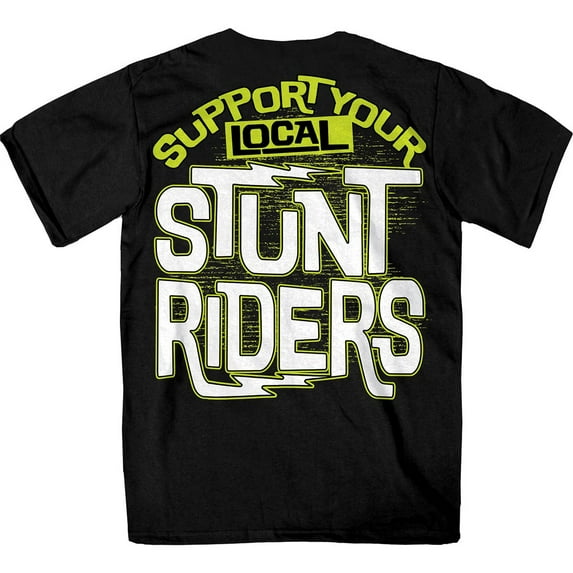 Hot Leathers GMD1521 Men's Black Support Your Local Stunt Riders T-Shirt 3X-Large