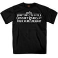 thumbnail image 1 of Hot Leathers GMS1438 Men’s ‘Crooked Road‘ Short Sleeve Black T-Shirt Large, 1 of 2