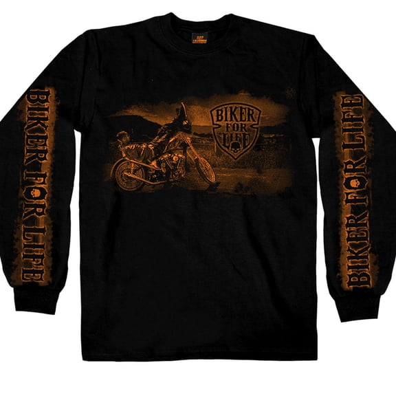 Hot Leathers GMS2148 Men’s ‘Coolin’ Long Sleeve Black Shirt Large