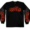 thumbnail image 1 of Hot Leathers GMS2154 Men’s ‘Fire Bobber’ Long Sleeve Black Shirt 3X-Large, 1 of 2