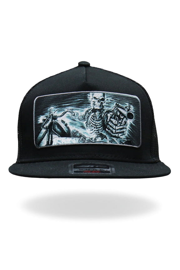 GSH1019 Black ‘Assassin Rider’ Snap Back Hat One Size