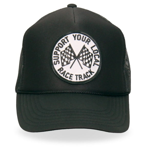 Hot Leathers GSH1027 Support Your Local Race Track Trucker Hat One Size
