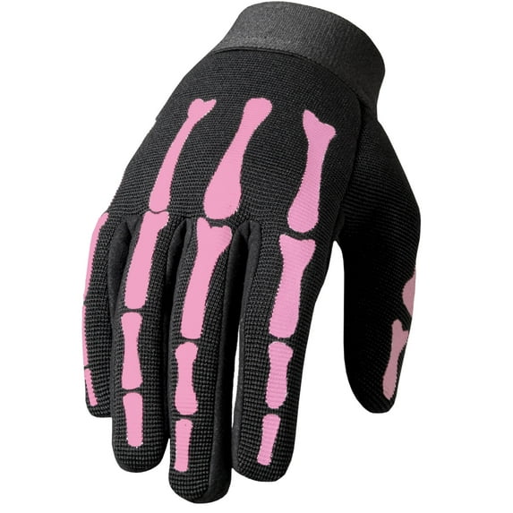 Hot Leathers GVL2006 Pink Skeleton Ladies Mechanics Gloves Medium