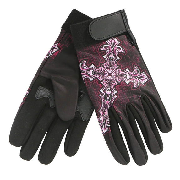 Hot Leathers GVL3001 Women's 'Sublimated' Textile Mechanic Gloves Medium