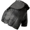 thumbnail image 1 of Hot Leathers GVM1011 Premium Leather Unlined Fingerless Gloves with Padded Gel Palm Medium, 1 of 2
