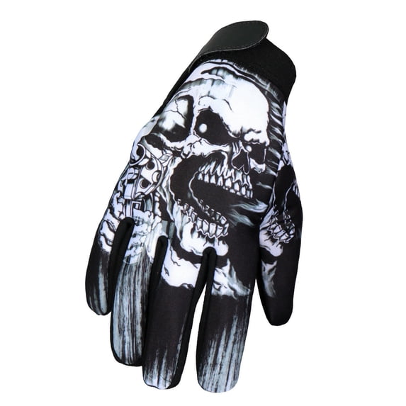 Hot Leathers GVM3004 Men's Black 'Assassin' Textile Mechanic Gloves Large