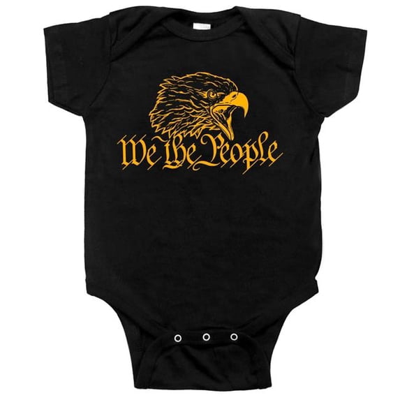 Hot Leathers GYS1060 Kids Baby We The People Black Onesie 3 Months