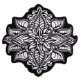 thumbnail image 1 of Hot Leathers, HENNA FLOWER, High Thread Embroidered Iron-On / Saw-On Rayon PATCH - 8" x 8", Exceptional Quality, 1 of 1