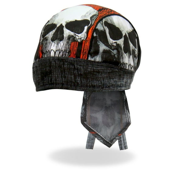 Hot Leathers HWH1098 Jumbo Skull Headwrap One Size Fits Most