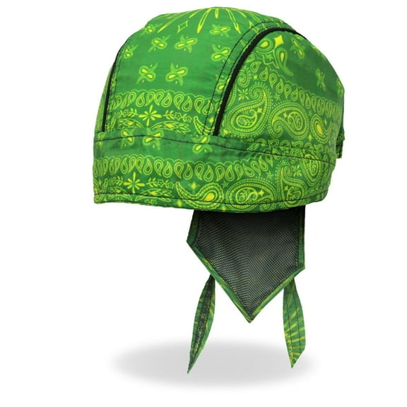 Hot Leathers HWH1116 Green Paisley Headwrap One Size Fits Most