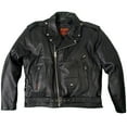 thumbnail image 1 of Hot Leathers JKM1002 Classic Men’s Motorcycle Leather Jacket with Zip Out Lining 42, 1 of 5