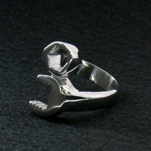 Hot Leathers JWR2101 Men's Wrench Stainless Steel Ring 11