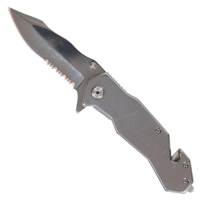 Hot Leathers KNA1141 4 in. Mirror Tactical Knife