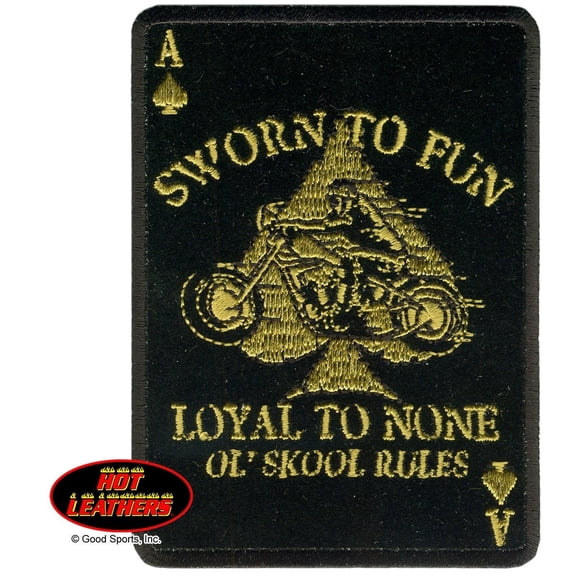 Hot Leathers, LOYAL TO NONE, Iron-On / Saw-On, Heat Sealed Backing Rayon PATCH - 3" x 4"