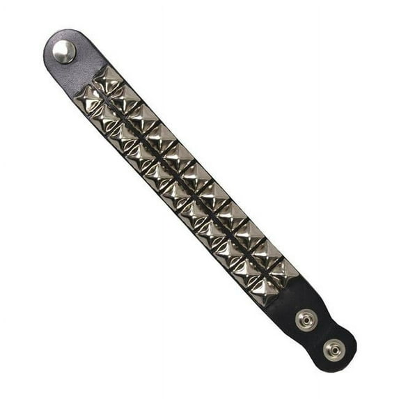 Hot Leathers Leather Wrist Band w/Pyramid Studs WBA1002 1"