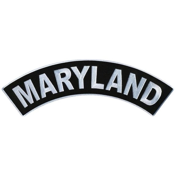 Hot Leathers Maryland 12 X 3 Top Rocker Patch PPM4039 12 Width x 3 Height Inches