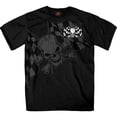 thumbnail image 1 of Hot Leathers Men's Checkered Flag Skull T-Shirt GMS1497 X-Large, 1 of 2