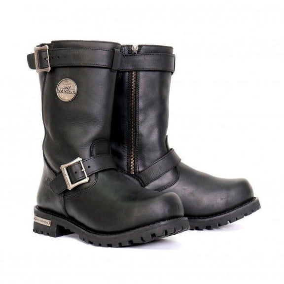 Hot Leathers Men's Road Forge Black Engineer Boots, BTM1005 11