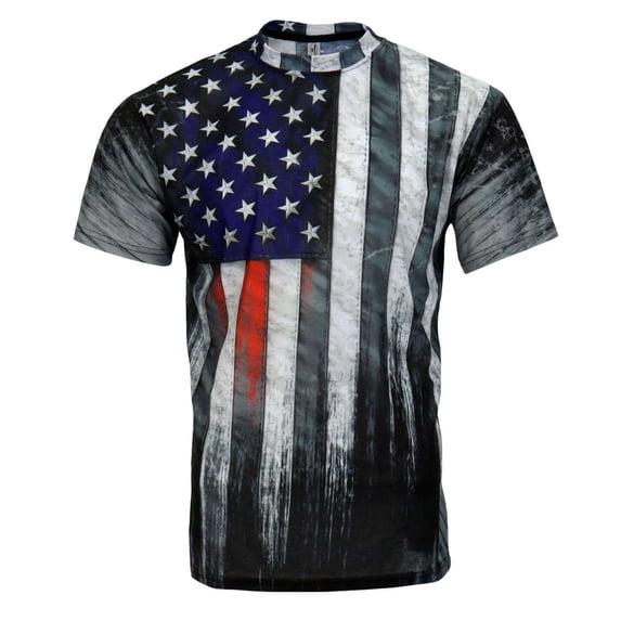 Hot Leathers Men's Short Sleeve American Flag 3D All Over Printed T-Shirt GMB1002 3X-Large