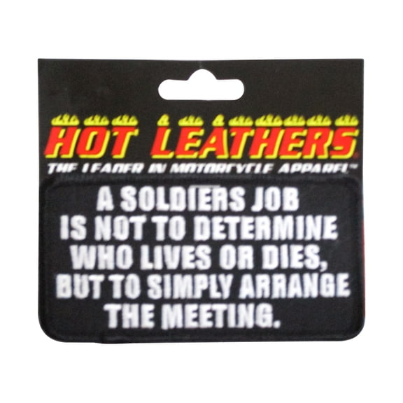 Hot Leathers Motorcycle Apparel A Soldier's Job Patch Black/White PPL9308
