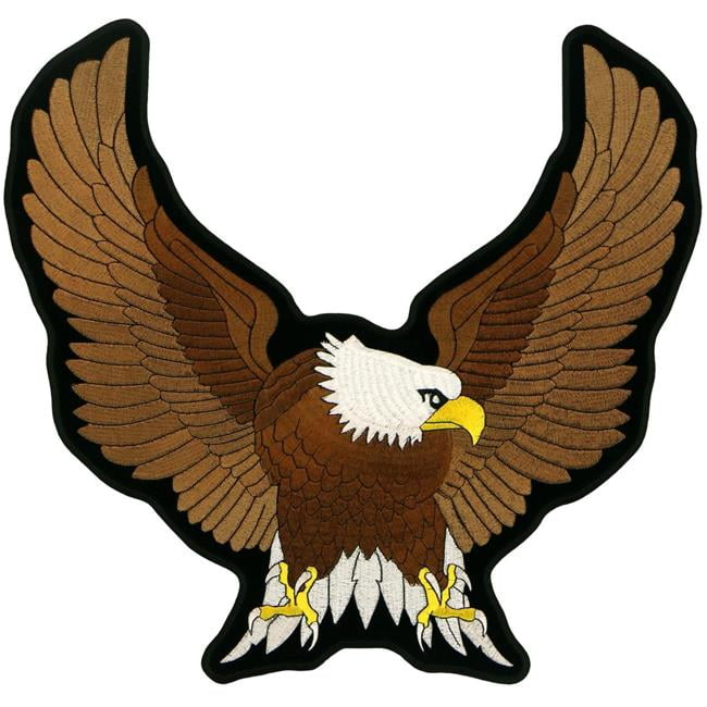 Hot Leathers PPA1129 15 x 15 in. Up Wing Brown Eagle Patch - Multi Color