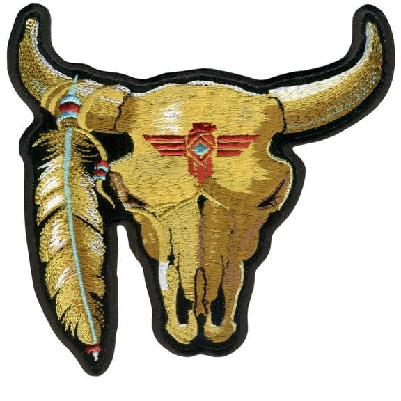 Hot Leathers PPA1352 Cattle Skull 3" x 3" Patch 3X3