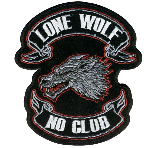 Hot Leathers PPA2229 Lone Wolf No Club Patch 13 x 15 13X15