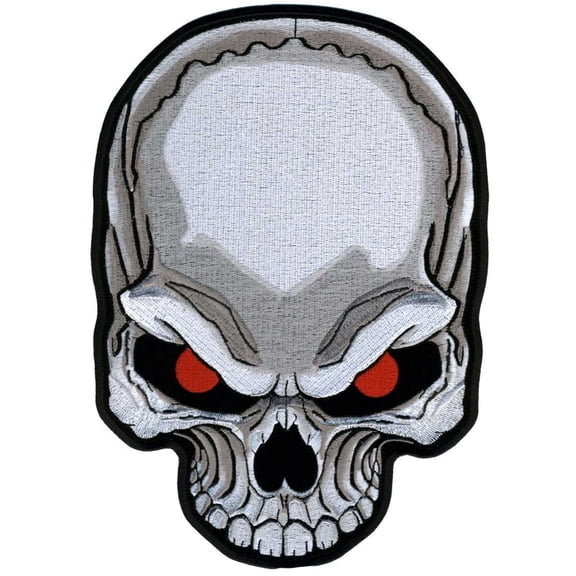 Hot Leathers PPA6007 Red Eyes Skull 7" X 10" Patch 7X10