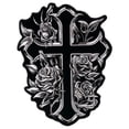 thumbnail image 1 of Hot Leathers PPA6667 Cross and Roses 7" x 9" Patch 7X9, 1 of 3