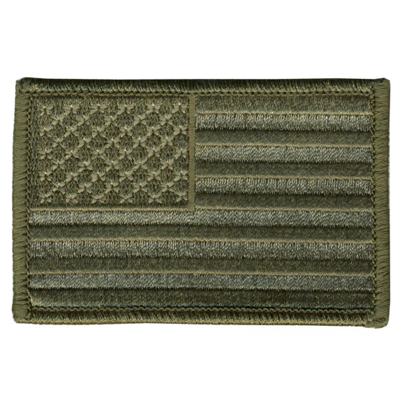Hot Leathers PPA6991 Woodland Style American Flag 3" x 2" Patch 3X2