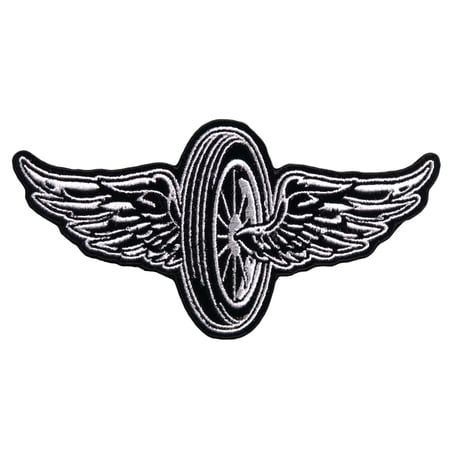 Hot Leathers PPA7438 Flying Wheel 11" x 6" Patch 11X6