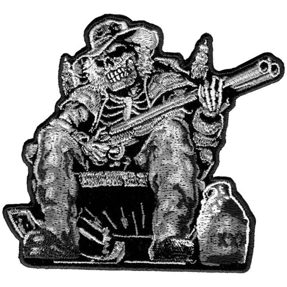 Hot Leathers PPA8100 4 x 4 in. Moonshine Skeleton Patch - Multi Color
