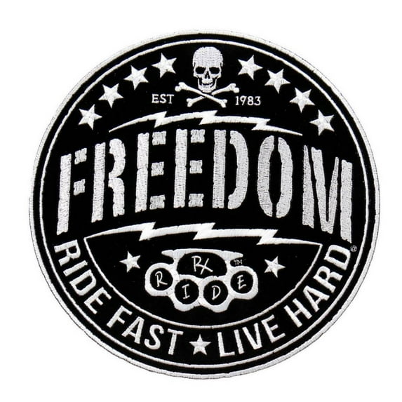 Hot Leathers PPA8790 Freedom Ride Fast Live Hard 4"x 4" Patch 4X4