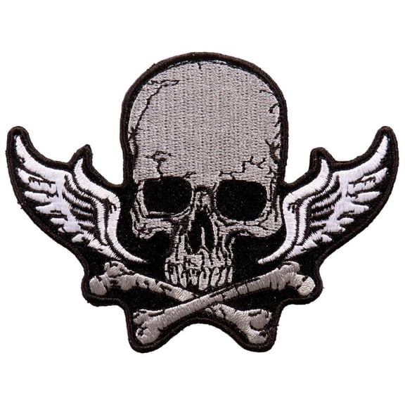 Hot Leathers PPA9640 Skull Bones and Wings 4"x3" Patch 4 Width x 3 Height Inches