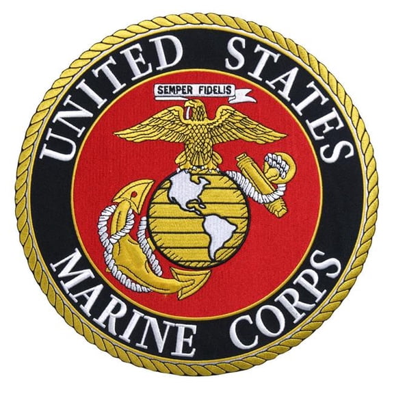 Hot Leathers PPE1137 10 x 10 in. USMC Marines Military Patches - Multi Color