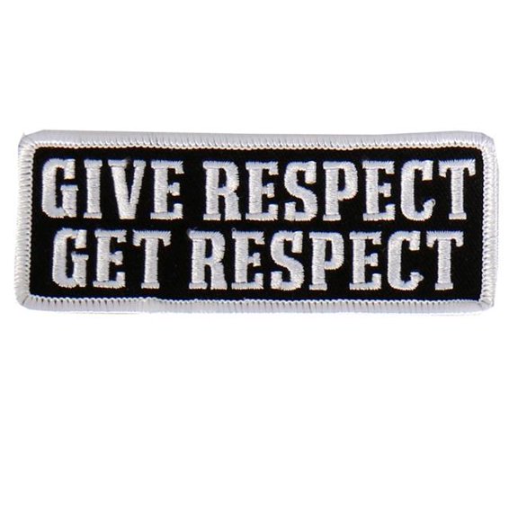 Hot Leathers PPL9471 4 x 2 in. Give Respect Embroidered Patch - Multi Color